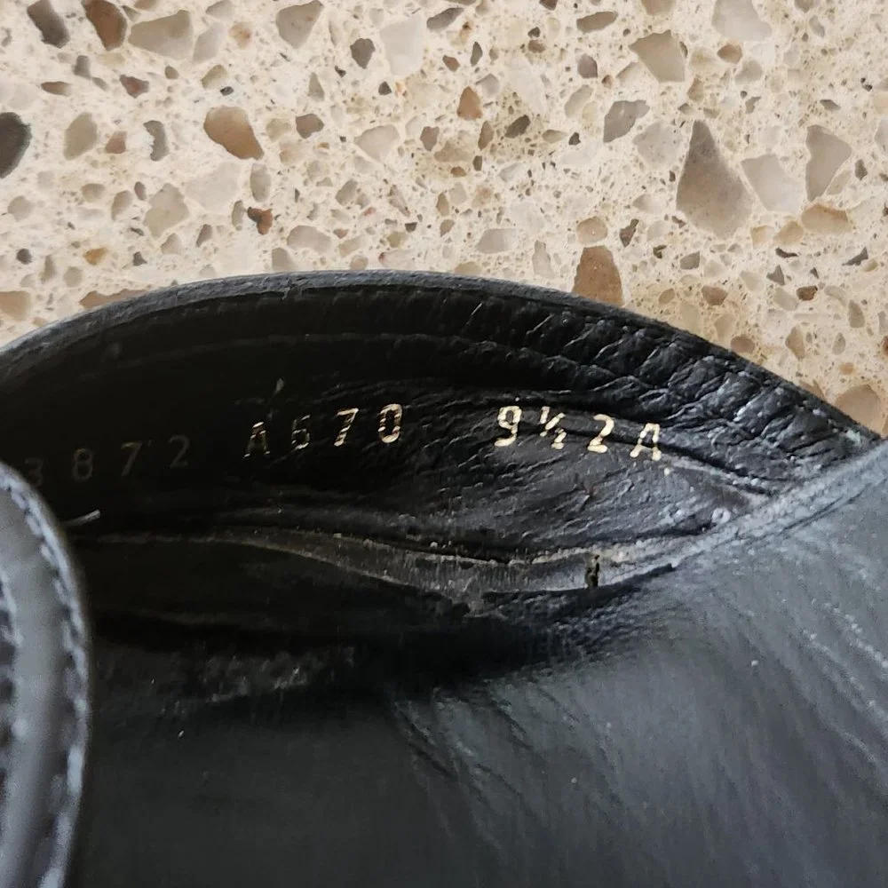 Vintage Strappy Black Heels- Salvatore Ferragamo 9 1/2 2A - Picture 6 of 8